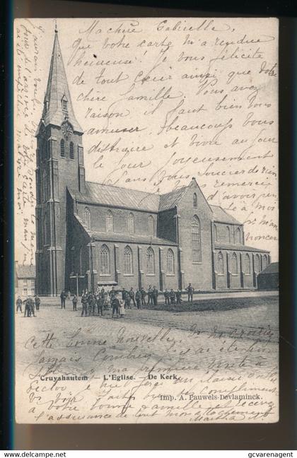 CRUYSHAUTEM  KRUISHOUTEM   L'EGLISE  DE KERK      2 SCANS