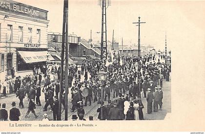 LA LOUVIÈRE (Hainaut) Remise du Drapeau de La Postale - Restaurant