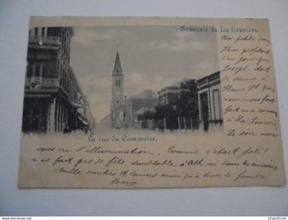 LA LOUVIERE La Rue du Commerce Cachet Poste Haine S Pierre Jurbise 1899 Carte Postale PK Post Kaart Card