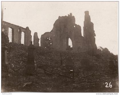 Photo 1915 LANGEMARK-POELKAPELLE - l'église (A107, ww1, wk 1)