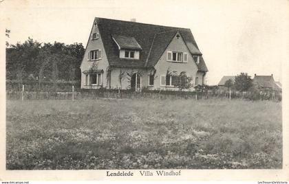 BELGIQUE - Lendelede - Villa Windhof - fleur - herbe - toit - Wwe Vandewalle - Carte postale ancienne