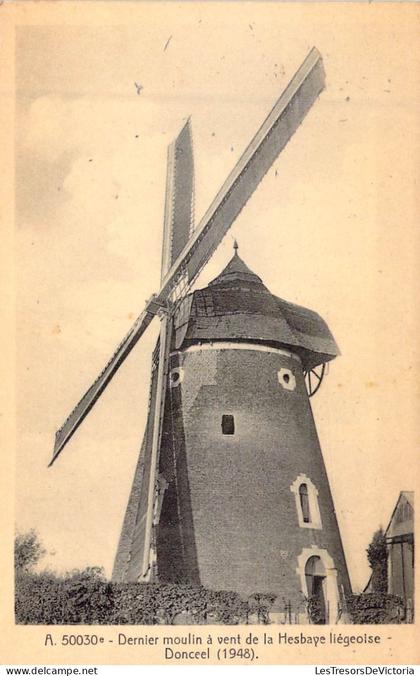 [-50%] LIEGE - Dernier moulin à vent de la Hesbaye Liégeoise - Donceel 1948 - Carte Postale Ancienne