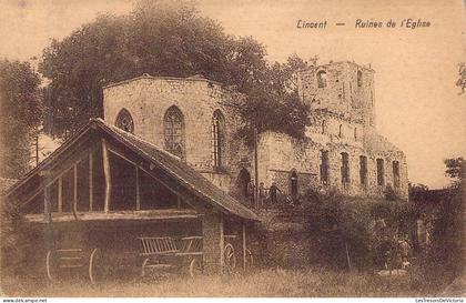 [-50%] BELGIQUE - LINCENT - Ruines de l'Eglise - Edition H Kaquet Montegnée - Carte Postale Ancienne