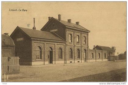 Lincent   :  La Gare  ( ecrit  avec timbre )