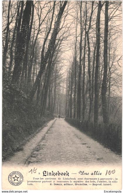 CPA Carte Postale Belgique Linkebeek Une allée 1914 VM87020ok