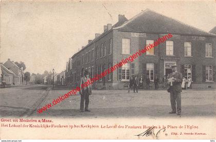 Het Lokaal der Koninklijke Fanfaren op het Kerkplein - Maasmechelen