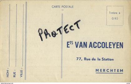 Merchtem : reclame kaart :  Ets. Van Accoleyen  (  zie scans )