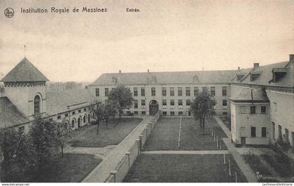 BELGIQUE - Mesen - Institution Royale de Messines - Entrée - Nels - Animé - Grande cour - Carte Postale Ancienne