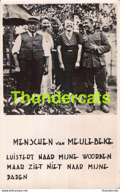 CPA MEULEBEKE FOTOKAART CARTE DE PHOTO  MENSCHEN VAN MEULEBEKE