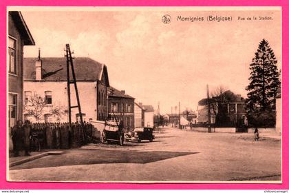 Momignies - Rue de la Station - Vieille Voiture - Animée - NELS - J. GERDAY LEMYE