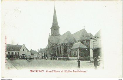 Moeskroen. Mouscron. Grand'Place et Eglise Barthélemy.