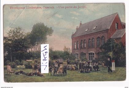 Opwijk - Opwijck : pensionnat Lindemans : unr partie du jardin ( zie scans voor detail ) met sterstempel Opwijck