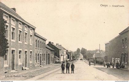 [-20%] BELGIQUE - Oreye - Grand'route - rue - animé - Edit. H.Desart - Carte Postale Ancienne