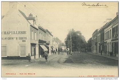 Péruwelz :  rue du moulin  (  ecrit avec timbre 1905 )