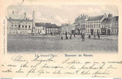 België - RONSE Renaix (W. Vl.) Het centrale plein - Hotel de la Cour Royale - Boulanger V. Fontaine