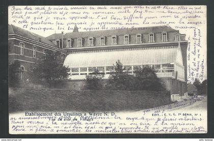 +++ CPA - WAVRE NOTRE DAME - SINT KATELIJNE WAVER - Etablissement des Ursulines - Vue du côté du village   //