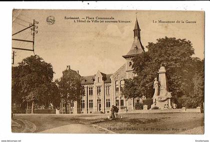 CPA-Carte Postale-Belgique-Sprimont- Place communale- Hôtel de ville -1938?-VM13310