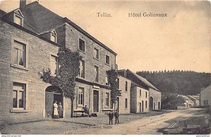 Belgique - TELLIN (Prov. Lux.) Hôtel Golinvaux - PLI EN HAUT À DROITE