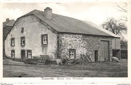 BELGIQUE - Tenneville - Route vers Wembay - vue de l'extérieure - Carte Postale Ancienne