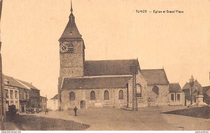 Belgique - TUBIZE (Br. W.) Grand'Place et église