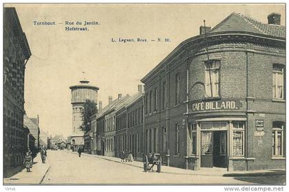 Turnhout :   Hofstraat  ( stempel Péruwelz )  ** watertoren¨**