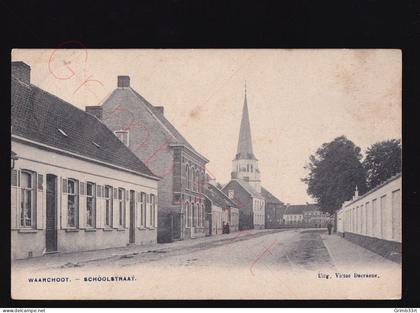 Waarschoot - Schoolstraat - postkaart