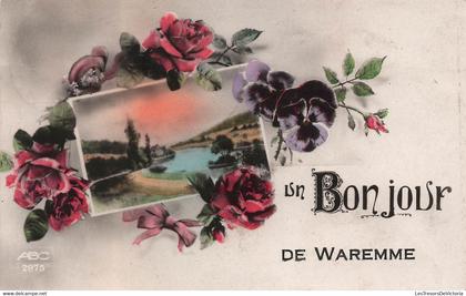 BELGIQUE - Waremme - carte fantaisie - un bonjour de waremme - carte postale ancienne -