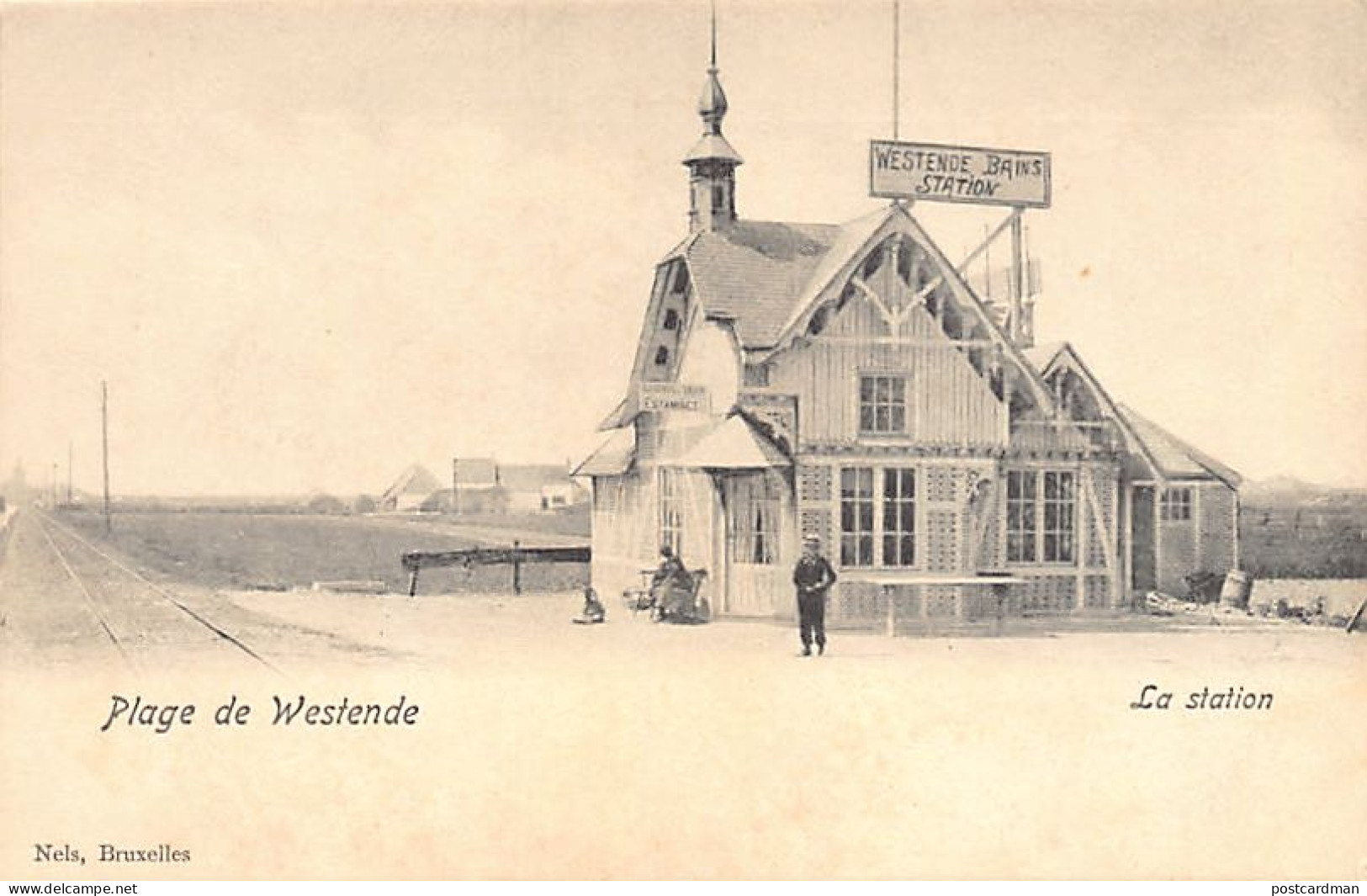 België - WESTENDE (W. Vl.) Statie - Westende Bains Station - Uitg. Nels