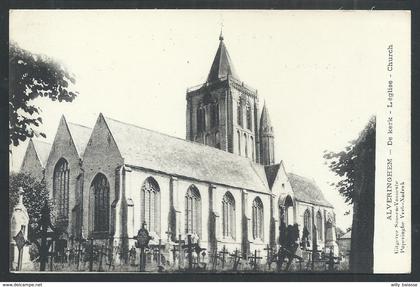 1.1 CPA - ALVERINGEM - ALVERINGHEM - Kerk - Eglise - Cimetière  //