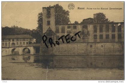 Ranst  : Kasteel   chateau   Zevenbergen    (  scheurtje onderaan in de kaart )