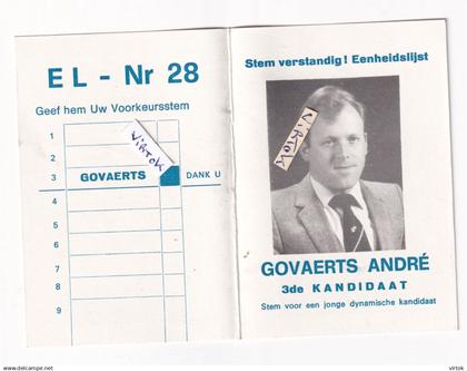 ASSENT  (  Kortenaken )    ;  André Govaerts  ( verkiezingen Bekkevoort ??  )    kalender  verso 1983