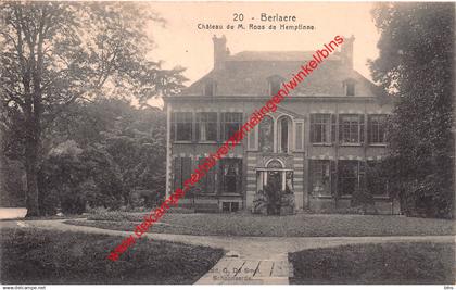 Berlaere - Château de M. Roos de Hemptinne - Berlare