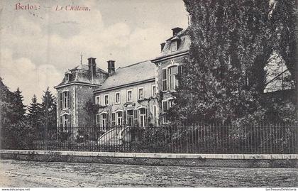 [-5%] BELGIQUE - BERLOZ - Le Château - Edit F Teheux Hovent - Carte Postale Ancienne