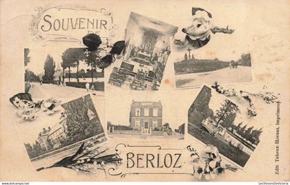 [-5%] Belgique - Berloz - Souvenir de Berloz - Multivue - Edit. Colin -  Teheux Hovent  - Carte Postale Ancienne