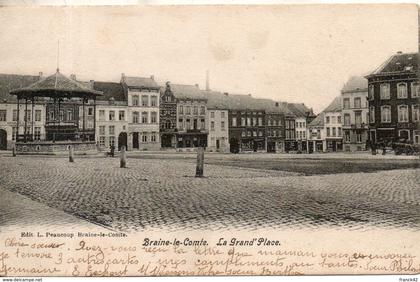 belgique. braine le comte. la grand'place