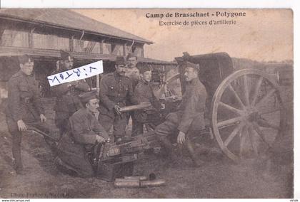 Brasschaat :  exercise de pièces d'artillerie