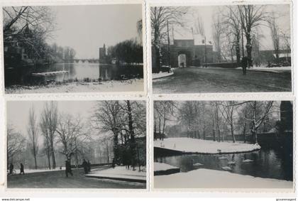 BRUGGE ( 11,( X 7,5 CM ) 6 FOTO'S. WINTER  1936 - 1937