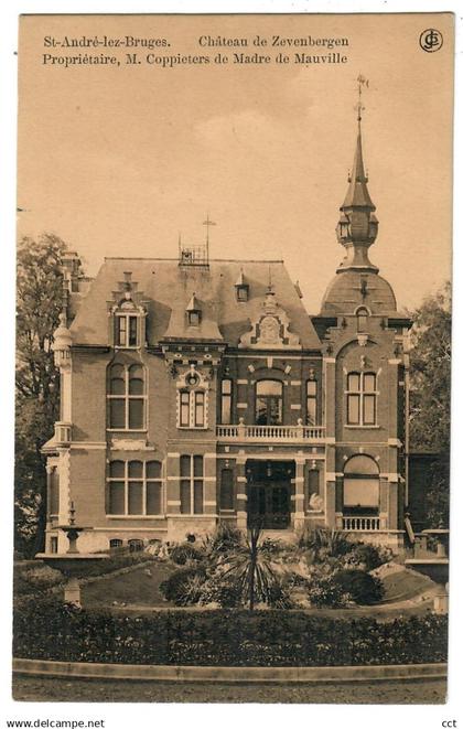 Sint-Andries-Brugge  Château de Zevenbergen  Propriétaire M Coppieters de Madre de Mauville