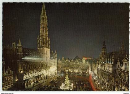 Belgien, Brüssel, Grosser Markt bei Nacht