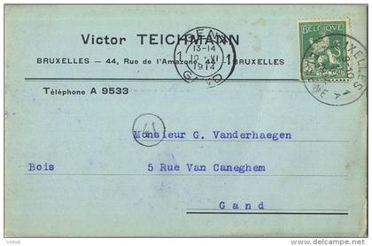 Bruxelles - Brussel :  Victor Teichmann  :  ............(  2 scans )   1914