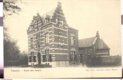 cpa vieusart  chaumont-gistoux   école 1909