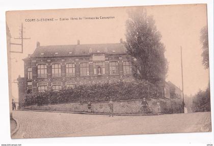 Court-Saint-Etienne :  Ecoles libres de l'immaculée conception    ( carte DESAIX )