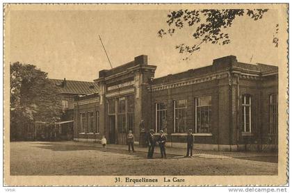 Erquelinnes    :  La Gare   (  ecrit   avec timbre   )