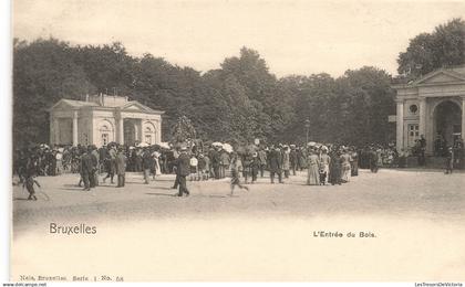 BELGIQUE - Bruxelles - L'Entrée du Bois - Animé - Carte Postale Ancienne