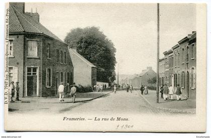 CPA Carte Postale - Belgique - Frameries - Rue de Mons - 1910 (DG14951)