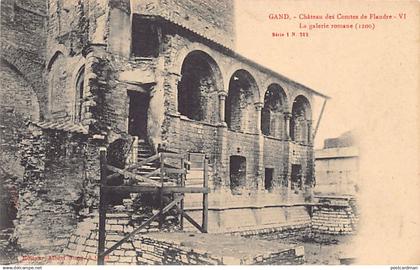 België - GENT (O. Vl.) Kasteel van de Graven van Vlaanderen - De Romaanse galerij - Uitg. Albert Sugg Serie 1 N. 212