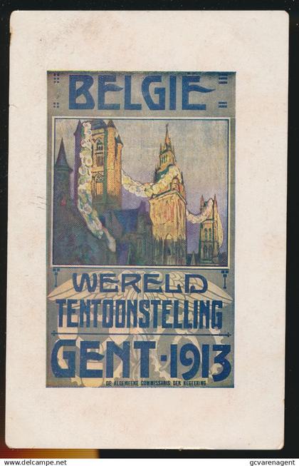 GENT.    AFBEELDINGEN AFFICHE  ) BELGIE  WERELD TENTOONSTELLING GENT 1913