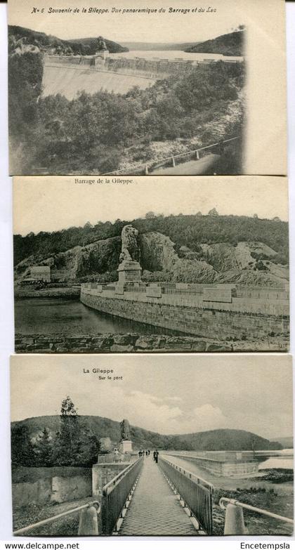 CPA - 3 Cartes Postales  - Belgique - Barrage de la Gileppe  (AT17445)