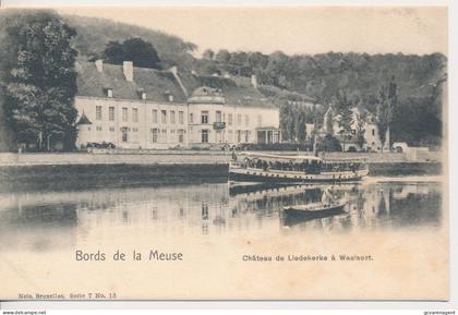 LES BORDS DE LA MEUSE.    CHATEAU DE LIEDEKERKE A WAULSORT                      ZIE AFBEELDINGEN