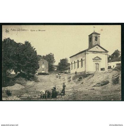 BELGIQUE - AUBY SUR SEMOIS - Eglise et Abreuvoir